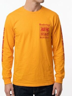 Moose Wings Men's Yellow Graphic Long Sleeve T-Shirt Standard‎ Size M